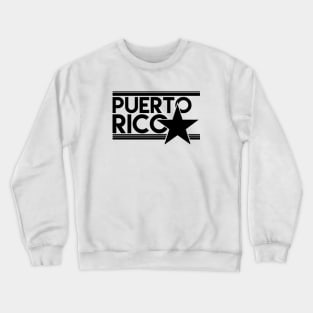 Puerto Rico Estrella Mi Bandera Negra Puerto Rican Flag Crewneck Sweatshirt